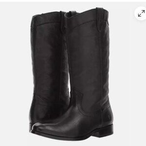 Frye Melissa Pull-On Western Boot, Black Size 7